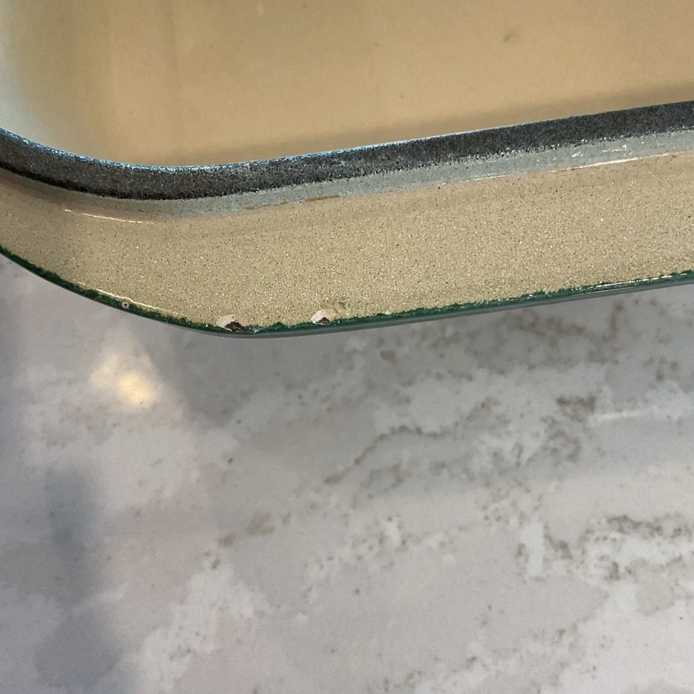 Le Creuset #40 Lasagna Baking Pan Enameled Cast Forest Gradient Green France